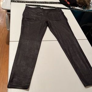 ABS Allen Schwartz size  30 black pants textured leather like pants